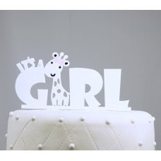 Unik Occasions It's a Girl Baby Acrylic Cake Topper UNKO1292